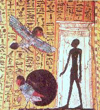 Shadow and ba-bird; Source: Aegypten - Schatzkammer der Pharaonen